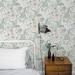 Galerie Wallcoverings Product Code 33000 - Apelviken 2 Wallpaper Collection - White Lightgreen Colours - Anemone Design