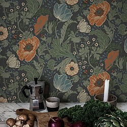 Galerie Wallcoverings Product Code 33003 - Apelviken Wallpaper Collection - Blue Green White Yellow Colours - Anemone Design