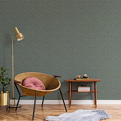 Galerie Wallcoverings Product Code 33020 - Apelviken Wallpaper Collection - Green Gold Colours - Leaf Trail Design