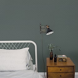 Galerie Wallcoverings Product Code 33029 - Apelviken Wallpaper Collection - Blue Green Gold Colours - Mini Tulip Motif Design