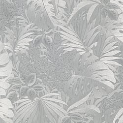 33301 -  Wallpaper Collection -  Metallic Jungle Leaves Design