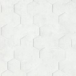 Galerie Wallcoverings Product Code 34157 - Loft 2 Wallpaper Collection - White Colours - 3D Geometric Hexagon  Design