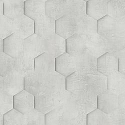 Galerie Wallcoverings Product Code 34159 - Loft 2 Wallpaper Collection - Greige Colours - 3D Geometric Hexagon  Design