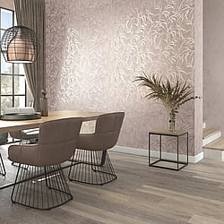Galerie Wallcoverings Product Code 34285 - Urban Textures Wallpaper Collection - Dusky Pink Colours - Leaf Design