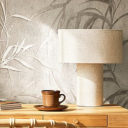 Galerie Wallcoverings Product Code 34286 - Urban Textures Wallpaper Collection - Warm Grey Colours - Leaf Design