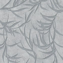 Galerie Wallcoverings Product Code 34287 - Urban Textures Wallpaper Collection - Grey  Silver Colours - Leaf Design
