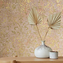 Galerie Wallcoverings Product Code 34295 - Urban Textures Wallpaper Collection - Brown  Gold Colours - Ornamental Design