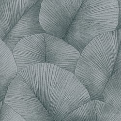 Galerie Wallcoverings Product Code 34514 - Kumano Wallpaper Collection - Silver Colours - Palm Leaf Design