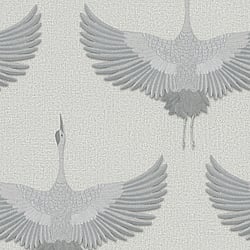Galerie Wallcoverings Product Code 34530 - Kumano Wallpaper Collection - White, Grey Colours - Stork Design