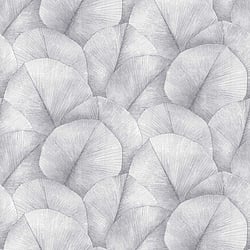 Galerie Wallcoverings Product Code 34598 - Kumano Wallpaper Collection - Grey Colours - Repeatable Palm Leaf Mural Design