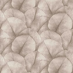Galerie Wallcoverings Product Code 34599 - Kumano Wallpaper Collection - Brown Colours - Repeatable Palm Leaf Mural Design