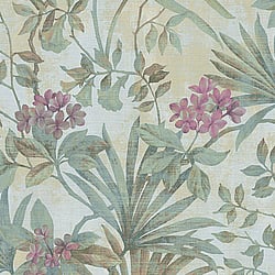 Galerie Wallcoverings Product Code 3703 - Tendenza Wallpaper Collection - Blue Green Colours - Botanical Print Design