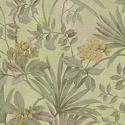 Galerie Wallcoverings Product Code 3705 - Tendenza Wallpaper Collection - Acid Green Colours - Botanical Print Design