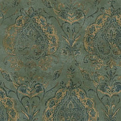 Galerie Wallcoverings Product Code 3725 - Tendenza Wallpaper Collection - Green Colours - Floral Damask Design