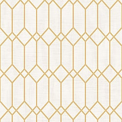 Galerie Wallcoverings Product Code 3732 - Tendenza Wallpaper Collection - White Yellow Colours - Hexagon Trellis Design