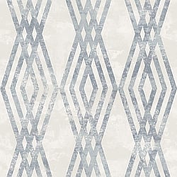Galerie Wallcoverings Product Code 3767 - Tendenza Wallpaper Collection - White Blue Colours - Trellis Stripe Design