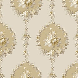Galerie Wallcoverings Product Code 3902 - Italian Damasks 3 Wallpaper Collection - Gold Beige Colours - Traditional Floral Design