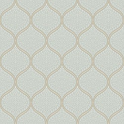 Galerie Wallcoverings Product Code 3955 - Italian Damasks 3 Wallpaper Collection - Blue Gold Colours - Floral Trellis Design