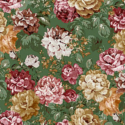Galerie Wallcoverings Product Code 42535 - Opulence Wallpaper Collection - Green Pink Colours - Italian Floral Design