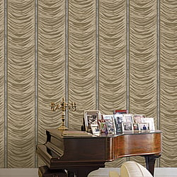 Galerie Wallcoverings Product Code 42547 - Opulence Wallpaper Collection - Gold Colours - Drape Effect Design