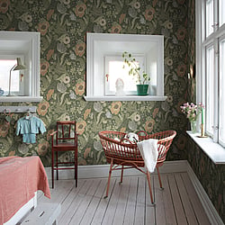 Galerie Wallcoverings Product Code 44104 - Apelviken 2 Wallpaper Collection - Green Colours - Anemone Design