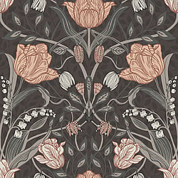 Galerie Wallcoverings Product Code 44107 - Apelviken 2 Wallpaper Collection - Brown Colours - Tulips Design