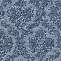 Galerie Wallcoverings Product Code 4617 - Italian Glamour Wallpaper Collection - Blue Colours - Italian Damask Design