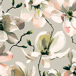 Galerie Wallcoverings Product Code 47464 - Flora Wallpaper Collection - Beige, White, Orange Colours - Cherry Blossom Design
