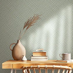 Galerie Wallcoverings Product Code 47479 - Flora Wallpaper Collection - Green Colours - Herringbone Weave Design