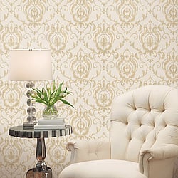 Galerie Wallcoverings Product Code 47522 - Ornamenta 2 Wallpaper Collection - Gold Colours - Ornamenta Damask Design
