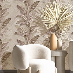 Galerie Wallcoverings Product Code 49303 - Stratum Wallpaper Collection - beige and pink Colours - Palma Design