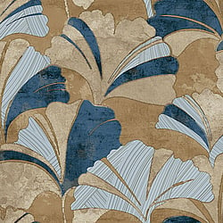 Galerie Wallcoverings Product Code 49326 - Stratum Wallpaper Collection - light blue blue gold Colours - Ginko Design