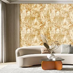 Galerie Wallcoverings Product Code 49352 - Italian Textures 3 Wallpaper Collection - gold orange Colours - Marmo Design