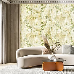 Galerie Wallcoverings Product Code 49355 - Italian Textures 3 Wallpaper Collection - gold green Colours - Marmo Design