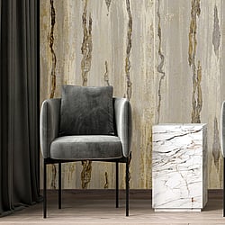 Galerie Wallcoverings Product Code 49365 - Italian Textures 3 Wallpaper Collection - beige grey black gold Colours - Verticale Design