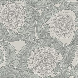Galerie Wallcoverings Product Code 51008 - Blomstermala Wallpaper Collection - Grey Colours - Big Bloom Design