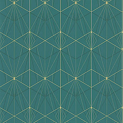 Galerie Wallcoverings Product Code 51192504 - Metropolitan Wallpaper Collection - Green Colours - Deco Geometric Design
