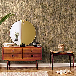 Galerie Wallcoverings Product Code 51205 - Universe Wallpaper Collection - Brown Gold Colours - Neptun Umber Brown Design