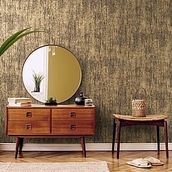 Galerie Wallcoverings Product Code 51205 - Universe Wallpaper Collection - Brown Gold Colours - Neptun Umber Brown Design