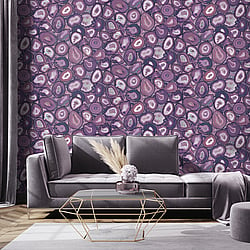 Galerie Wallcoverings Product Code 51217 - Pepper Wallpaper Collection - Lavender Colours - Agate Design