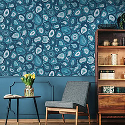 Galerie Wallcoverings Product Code 51219 - Pepper Wallpaper Collection - Spirulina Colours - Agate Design