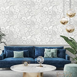 Galerie Wallcoverings Product Code 51221 - Pepper Wallpaper Collection - Sea Salt Colours - Agate Design