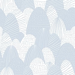 Galerie Wallcoverings Product Code 5423 - Little Explorers Wallpaper Collection - Blue White Colours - Blue Abstract Hills Design