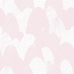 Galerie Wallcoverings Product Code 5424 - Little Explorers Wallpaper Collection - Pink White Colours - Pink Abstract Hills Design