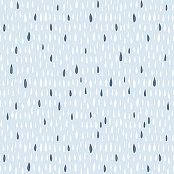 Galerie Wallcoverings Product Code 5446 - Little Explorers Wallpaper Collection - Blue Colours - Blue Raindrops Design