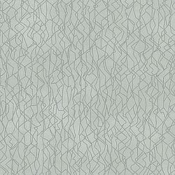 Galerie Wallcoverings Product Code 58114 - Geo Wallpaper Collection - Green Grey Silver Colours - Geo Squiggle Design