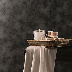 Galerie Wallcoverings Product Code 58147 - Geo Wallpaper Collection - Black Colours - Textured Plain Design
