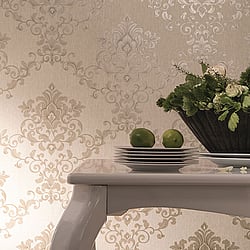 Galerie Wallcoverings Product Code 58224 - Classique Wallpaper Collection - Gold Beige Taupe Colours - Ornate Damask Design