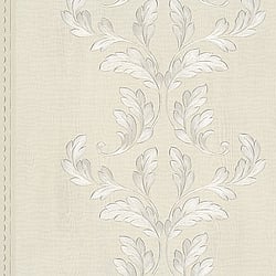 Galerie Wallcoverings Product Code 58252 - Classique Wallpaper Collection - Yellow Silver Pearl Colours - Acanthus Leaf Trail Design