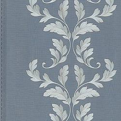 Galerie Wallcoverings Product Code 58255 - Classique Wallpaper Collection - Blue Gold Colours - Acanthus Leaf Trail Design